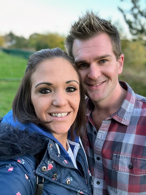 Christopher Abey with his wife